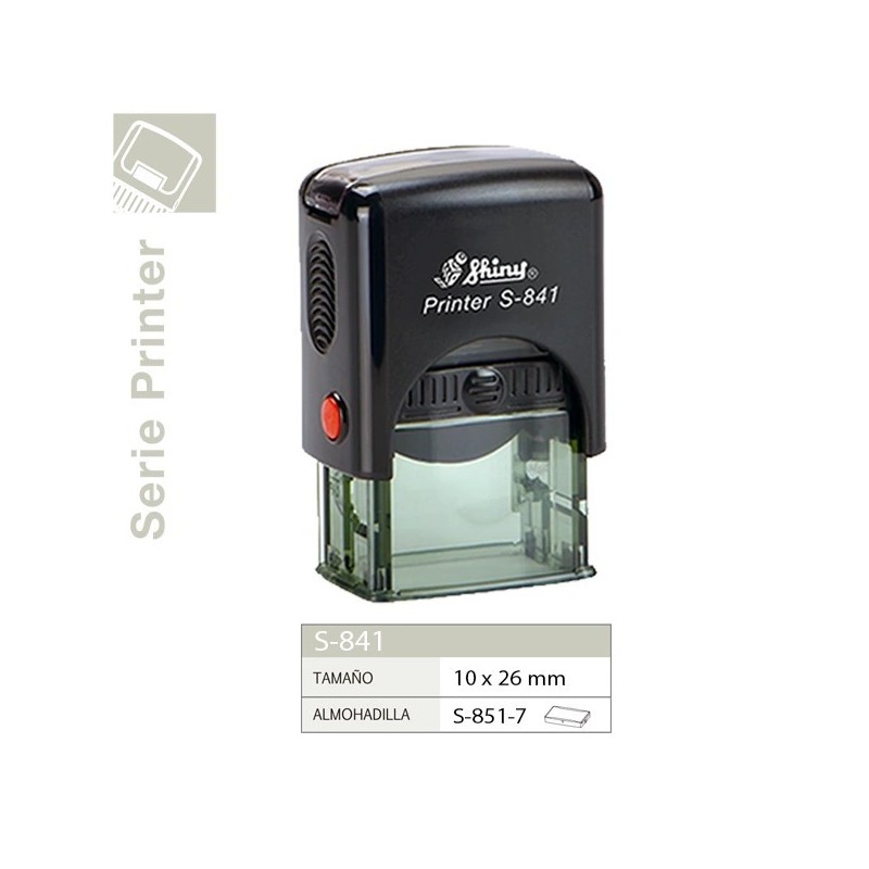 Sello Automatico Shiny S841 - 26x10 mm Sello Automatico Shiny S841 - 26x10 mm