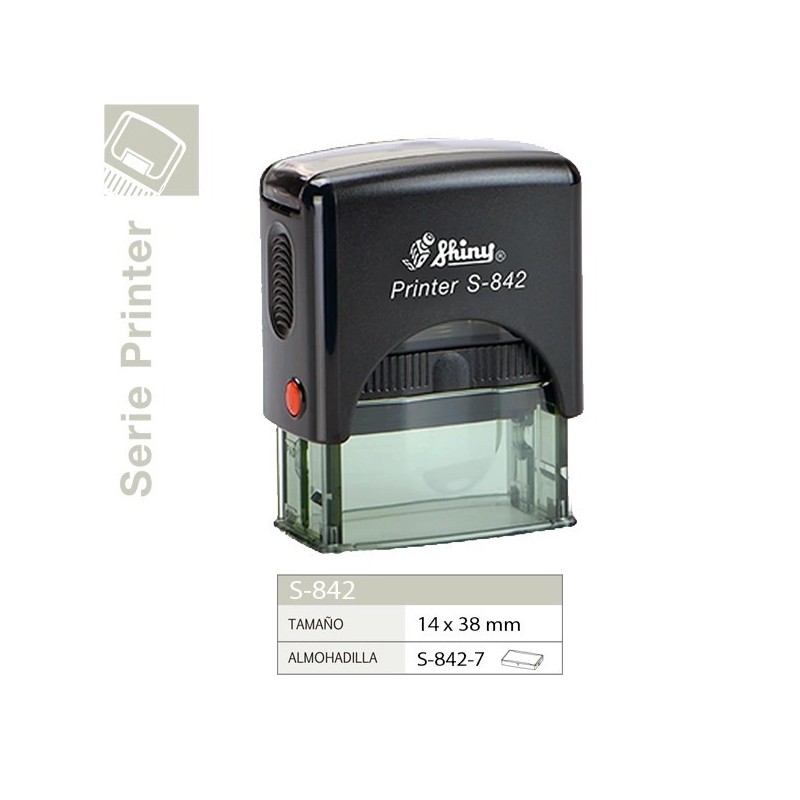 Sello Automatico Shiny S842 - 38x14 mm