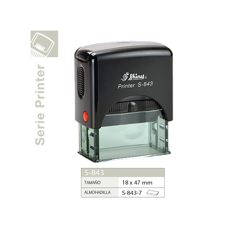 Sello Automatico Shiny S843 - 47x18 mm
