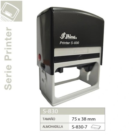 Sello Automatico Shiny S830 | 75x38 mm