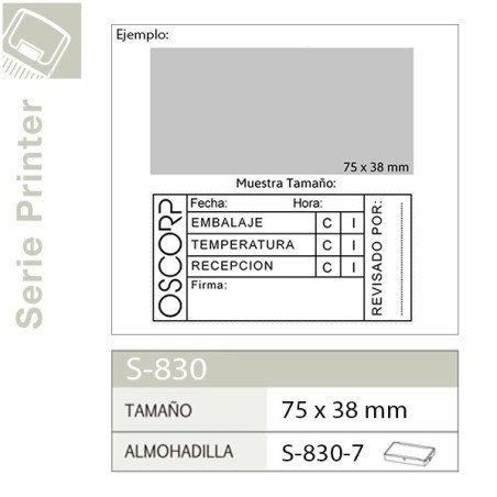 Sello Automatico Shiny S830 - 75x38 mm