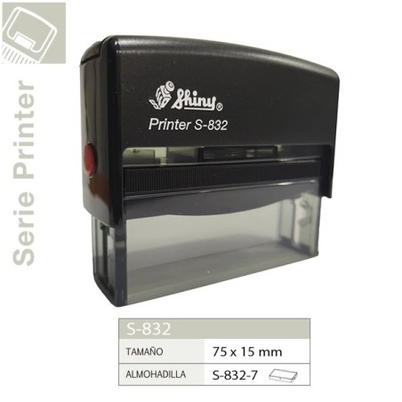 Sello Automatico Shiny S832 | 75x15 mm