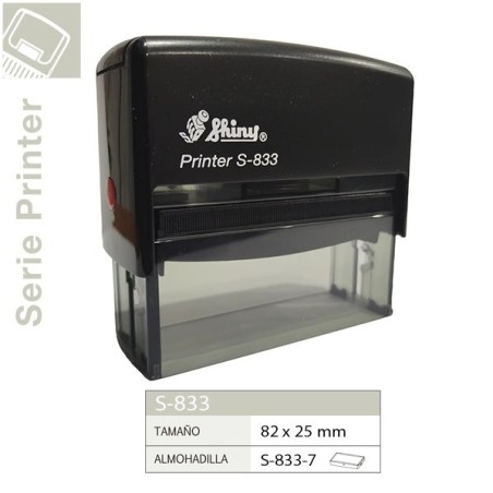 Sello Automatico Shiny S833 | 82x25 mm